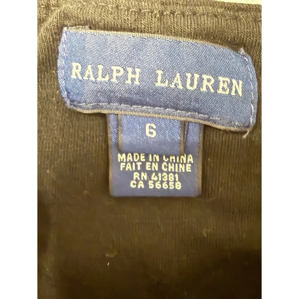 Ralph Lauren girl's size 6 black bubble hem dress pullover school